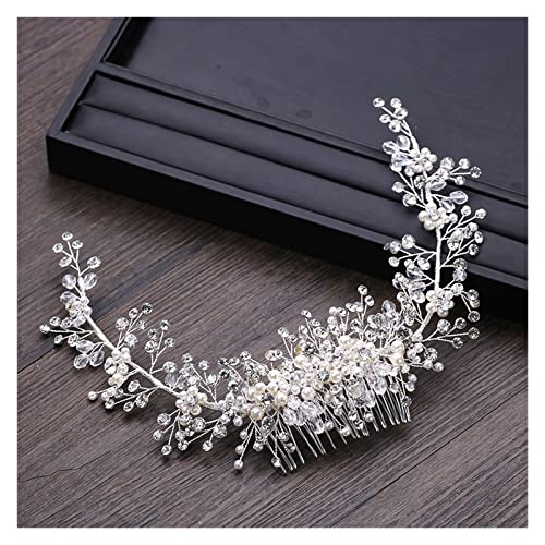 Haarschmuck Hochzeit Trendy Kristall Hochzeit Haar Kamm Tiara Braut Haar Zubehör Braut Kopfschmuck Frauen Handgemachte Haar Ornamente Haar Schmuck von DUNSBY