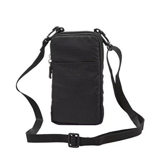 Handytasche Universelle Handytasche, tragbare Hüfttasche for Handy-Schulterholster (Color : Black) von DUNSBY