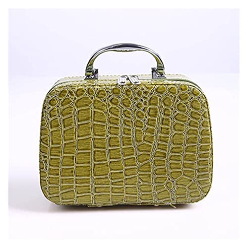 Kosmetiktasche Frauen Kosmetikerinnen Make-up Case Kosmetiktasche Hohe Qualität Reise Organizer Beauty Box Kosmetik Schmuck Toolbox (Color : Green) von DUNSBY