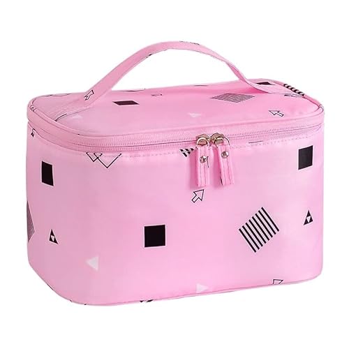 Kosmetiktasche Große Kapazitäts-Kosmetiktasche Reisen Praktische Toiletten-Aufbewahrungstasche Outdoor-Reisen wasserdichte Damen-Make-up-Tasche (Color : Pink2) von DUNSBY