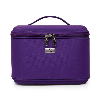 Kosmetiktasche Make-up-Organizer, wasserdichte Make-up-Tasche, Reise-Organizer, Kosmetiktasche for Frauen, Reisen, große Kapazität, Aufbewahrungskoffer, Koffer (Color : Purple Medium) von DUNSBY