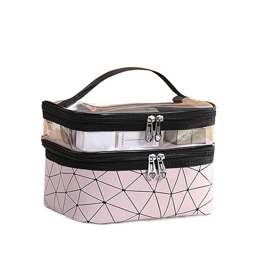 Kosmetiktasche Multifunktions doppelt transparente kosmetische Tasche Frauen Make-up-Fall große Kapazität Reise-Make-up-Organizer-Kulturwaren-Schönheits-Speicherung (Color : 1) von DUNSBY