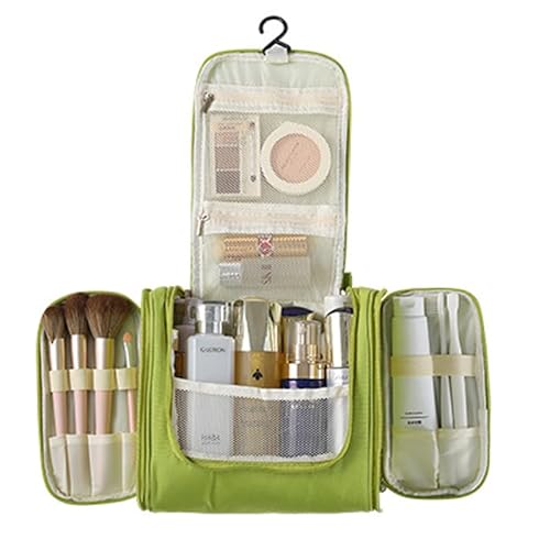 Kosmetiktasche wasserdichte Reise-Organizer-Tasche Unisex-Frauen-Kosmetiktasche for Aufhängen von Reise-Make-up-Taschen for Waschen von Kulturbeuteln (Color : Green) von DUNSBY