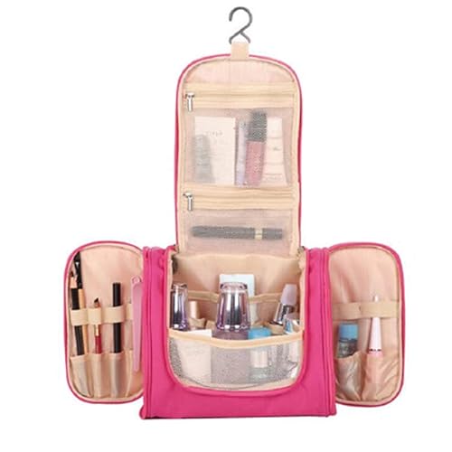 Kosmetiktasche wasserdichte Reise-Organizer-Tasche Unisex-Frauen-Kosmetiktasche for Aufhängen von Reise-Make-up-Taschen for Waschen von Kulturbeuteln (Color : Rose Red) von DUNSBY