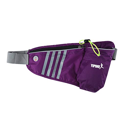 Laufgürteltasche, Lauftasche, Gürteltasche, für Handyhalterung, Sport, Bauchtasche, Herren, Damen, Fitness, wasserdicht, Wasserflasche, Violett, Einheitsgröße von DUNSBY