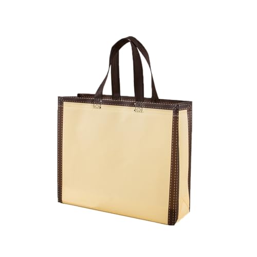 Strandtasche Damen 1Pc Wiederverwendbare Einkaufstasche Leinwand Faltbare Große Kapazität Frauen Casual Handtasche Wiederverwendbare Taschen Strand Lagerung Organizer(Beige coffee edge) von DUNSBY