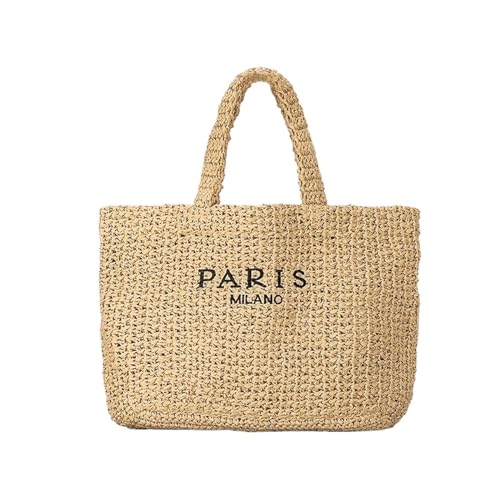 Strandtasche Damen Strand-Tragetaschen for Damen, Handtasche und Geldbörse, ausgehöhlte Brief-Umhängetasche(Khaki) von DUNSBY