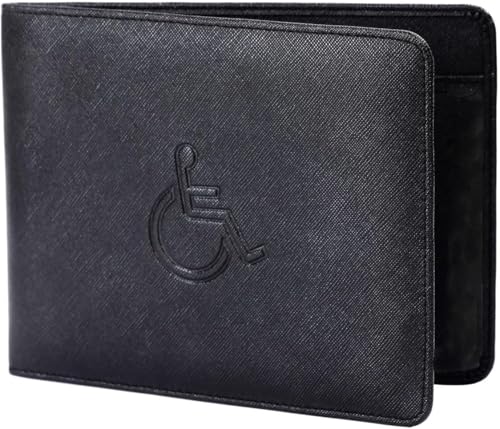 DUO DUFFEL Behindertenausweis und Timer-Halter | PU-Leder-Abzeichen-Geldbörse | Schutz für Behindertenparkerlaubnis, Hologramm-sicher (Black) von DUO DUFFEL