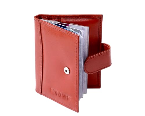 DUO DUFFEL Premium Genuine Leather Credit Card Holder with RFID Protection and 20 Card Slot (Brown) von DUO DUFFEL
