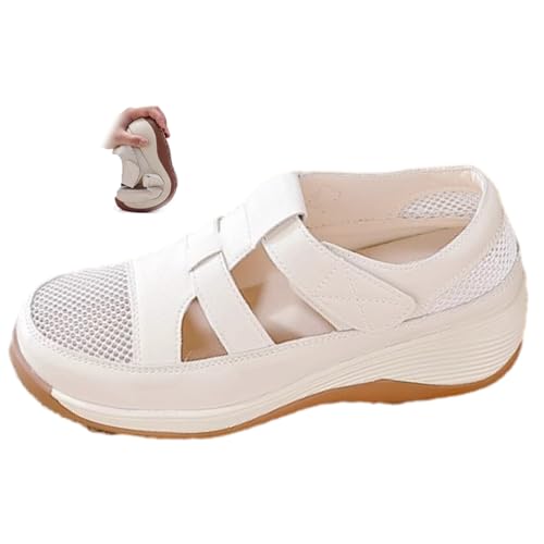 DUOCHSUA Damen Orthopädische Chunky Sandalen Weite Passform rutschfeste Bequeme Wanderschuhe Geschlossene Zehen Trainer Atmungsaktive Sneakers, beige, 39 EU DUOCHSUA Damen Orthopädische Chunky Sandalen Weite Passform rutschfeste Bequeme Wanderschuhe Geschlossene Zehen Trainer Atmungsaktive Sneakers, beige, 39 EU von DUOCHSUA