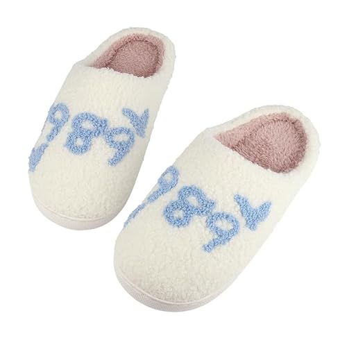 DUOCHSUA Flauschige Hausschuhe für Damen, gemütliche Wolken-Hausschuhe, Plüsch-Memory-Schaum, Indoor/Outdoor, Hausschuhe, niedlich, rutschfest, warm, Schlafzimmer, Slipper, blau, 44 EU DUOCHSUA Flauschige Hausschuhe für Damen, gemütliche Wolken-Hausschuhe, Plüsch-Memory-Schaum, Indoor/Outdoor, Hausschuhe, niedlich, rutschfest, warm, Schlafzimmer, Slipper, blau, 44 EU von DUOCHSUA