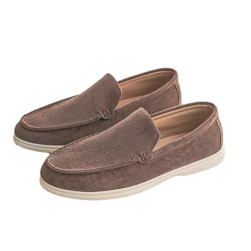 Herren Wildleder Loafers Slip-On Bootsschuhe Casual Elegant Leder Mokassins für Business & Fahren Klassische Flache Loafer Schuhe, coffee, 46 EU Herren Wildleder Loafers Slip-On Bootsschuhe Casual Elegant Leder Mokassins für Business & Fahren Klassische Flache Loafer Schuhe, coffee, 46 EU von DUOCHSUA