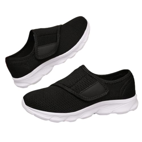 Orthopädische Wanderschuhe für breite Füße & geschwollene Füße, Diabetikerschuhe, verstellbar, atmungsaktiv, leichte Sneaker, Schwarz , 40 EU Orthopädische Wanderschuhe für breite Füße & geschwollene Füße, Diabetikerschuhe, verstellbar, atmungsaktiv, leichte Sneaker, Schwarz , 40 EU von DUOCHSUA