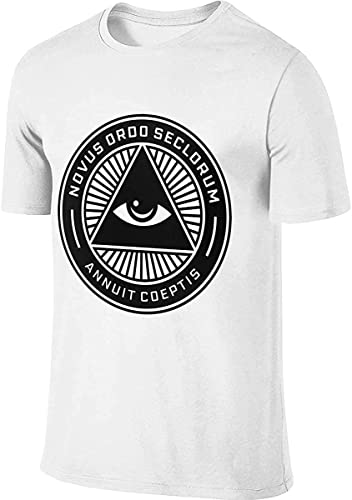 Mens Custom Fashion Top New World Order Emblem with All-Seeing Eye T Shirt T-Shirts & Hemden(Large) von DUOD91HAO