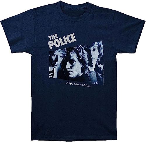The Police Regatta De Blanc Album Cover Men T-Shirt Navy Black Hemden(Large) von DUOD91HAO