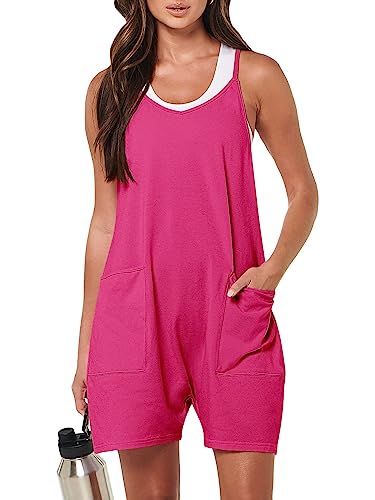 DUOEASE Jumpsuit Damen Ärmellos Outfit Damen 2024 Sommer Overall mit Taschen von DUOEASE