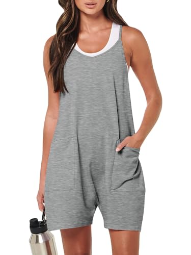 DUOEASE Jumpsuit Damen Ärmellos Romper 2024 ommer Outfit Damen mit Taschen von DUOEASE