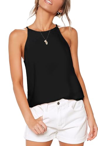 DUOEASE Tank Top Damen 2025 Basic Oberteile Damen Halter Trendy ärmellose Schwarzes Tshirt Damen XL von DUOEASE