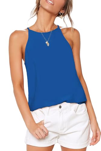 DUOEASE Tank Top Damen 2025 Sexy Halter Basic Oberteile Damen Elegant Damen Tops Sommer Trendy Blau-XL DUOEASE Tank Top Damen 2025 Sexy Halter Basic Oberteile Damen Elegant Damen Tops Sommer Trendy Blau-XL von DUOEASE