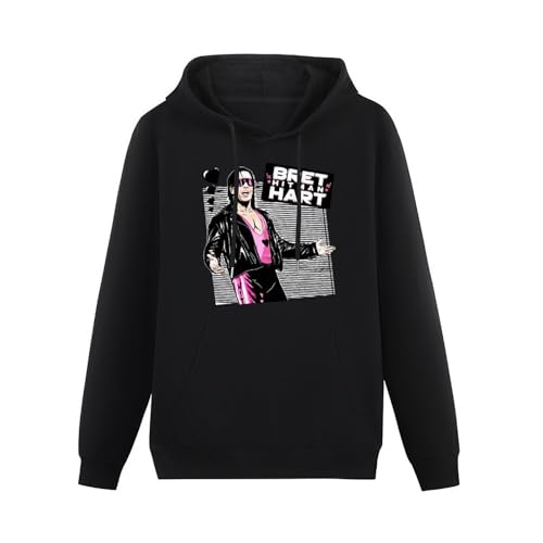 DUOJIMEI Men Hoody Vintage Bret The Hitman Hart Hooded Tshirt Pullover Hoody Size S von DUOJIMEI