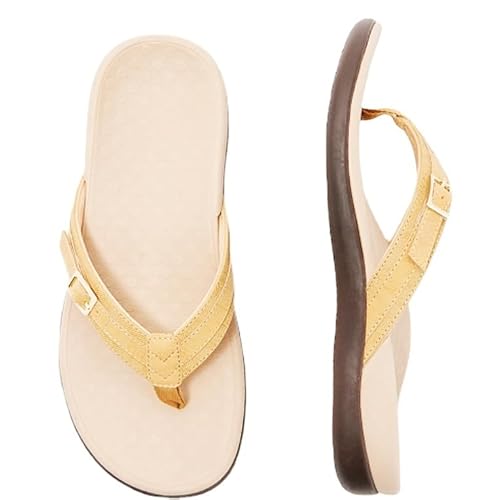 DUOMIYX Flip Flops Frauen Mode Pu Flip-Flops Lässig Im Freien Große Strandsandalen Im Freien von DUOMIYX