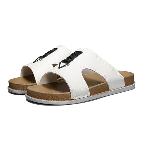 DUOMIYX Flip Flops Männer Farbenblöcke Mit Weich Gestellten Hausschuhen Outdoor-Freizeitstrandschuhe Im Freien von DUOMIYX