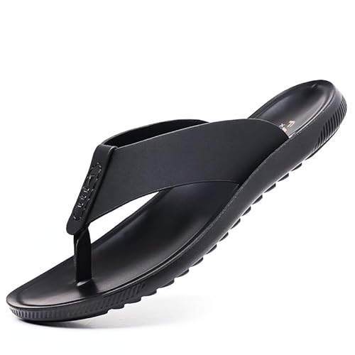 DUOMIYX Flip Flops Männer Im Freien Im Freien Pu Flip Flops Nicht-Rutschfestig-Resistente Strandflip-Flops von DUOMIYX