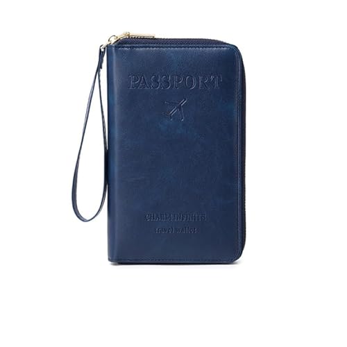 DUOMIYX Lange Geldbörse Einfacher RFID Reißverschluss Langer Passhalter Multifunktional Reisepassbeutel Für Männer Und Frauen von DUOMIYX