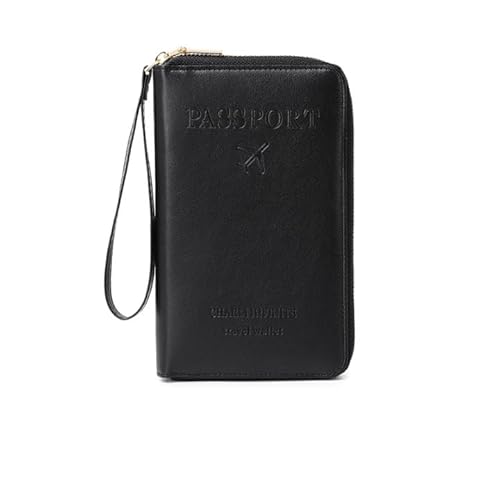 DUOMIYX Lange Geldbörse Einfacher RFID Reißverschluss Langer Passhalter Multifunktional Reisepassbeutel Für Männer Und Frauen von DUOMIYX