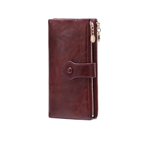 DUOMIYX Lange Geldbörse Frauen Fashion Schnalle Long Wallet Multi-Card-Schlitzdoppel-Reißverschlusskupplung von DUOMIYX