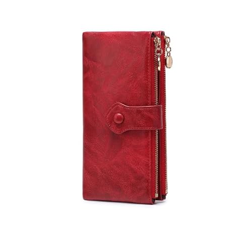 DUOMIYX Lange Geldbörse Frauen Fashion Schnalle Long Wallet Multi-Card-Schlitzdoppel-Reißverschlusskupplung von DUOMIYX