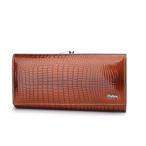 DUOMIYX Lange Geldbörse Frauen Mode Patentleder Langer Geldbörse Große Kapazität Eleganter Kupplung von DUOMIYX