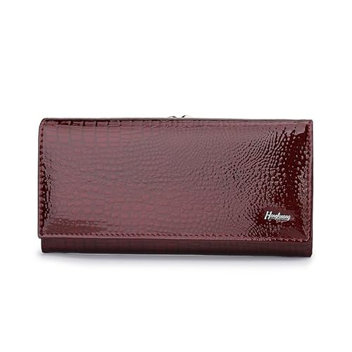 DUOMIYX Lange Geldbörse Frauen Mode Patentleder Langer Geldbörse Große Kapazität Eleganter Kupplung von DUOMIYX