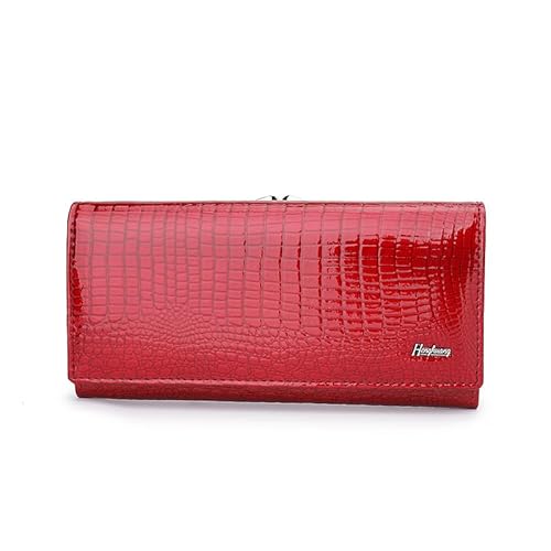 DUOMIYX Lange Geldbörse Frauen Mode Patentleder Langer Geldbörse Große Kapazität Eleganter Kupplung von DUOMIYX