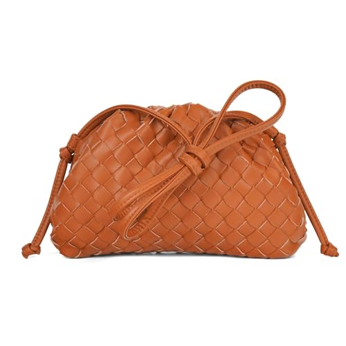 DUOMIYX Lange Geldbörse Frauen Modische Geflochtene Leder Banketttasche Eleganter Kupplungspreis Kleiner Umhängetasche von DUOMIYX