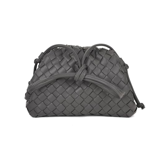 DUOMIYX Lange Geldbörse Frauen Modische Geflochtene Leder Banketttasche Eleganter Kupplungspreis Kleiner Umhängetasche von DUOMIYX