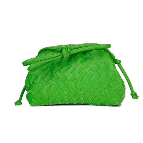 DUOMIYX Lange Geldbörse Frauen Modische Geflochtene Leder Banketttasche Eleganter Kupplungspreis Kleiner Umhängetasche von DUOMIYX