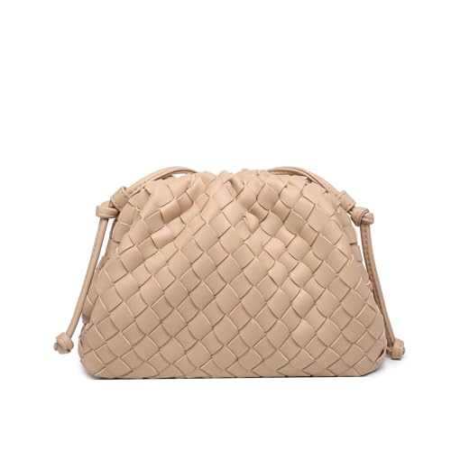 DUOMIYX Lange Geldbörse Frauen Modische Geflochtene Leder Banketttasche Eleganter Kupplungspreis Kleiner Umhängetasche von DUOMIYX