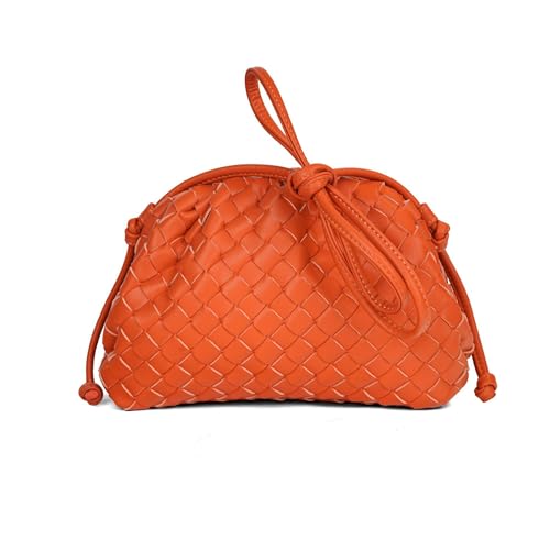 DUOMIYX Lange Geldbörse Frauen Modische Geflochtene Leder Banketttasche Eleganter Kupplungspreis Kleiner Umhängetasche von DUOMIYX