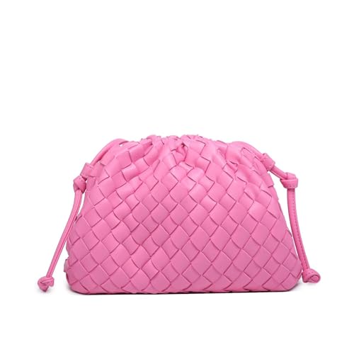 DUOMIYX Lange Geldbörse Frauen Modische Geflochtene Leder Banketttasche Eleganter Kupplungspreis Kleiner Umhängetasche von DUOMIYX