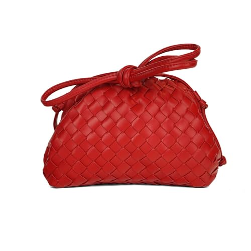 DUOMIYX Lange Geldbörse Frauen Modische Geflochtene Leder Banketttasche Eleganter Kupplungspreis Kleiner Umhängetasche von DUOMIYX