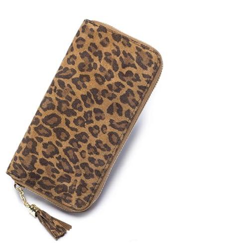 DUOMIYX Lange Geldbörse Frauen Modische Leopardenmuster RFID Lange Brieftasche Große Kapazität Vielseitige Kupplung von DUOMIYX