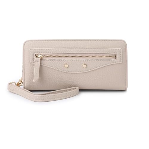 DUOMIYX Lange Geldbörse Frauen Modische Litchi Grain Pu Long Wallet Warde Kapazität Kupplung Mit Abnehmbarem Armband von DUOMIYX