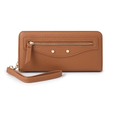 DUOMIYX Lange Geldbörse Frauen Modische Litchi Grain Pu Long Wallet Warde Kapazität Kupplung Mit Abnehmbarem Armband von DUOMIYX