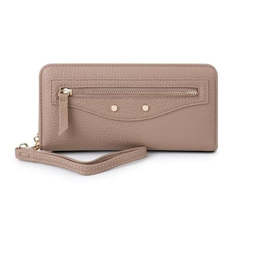 DUOMIYX Lange Geldbörse Frauen Modische Litchi Grain Pu Long Wallet Warde Kapazität Kupplung Mit Abnehmbarem Armband von DUOMIYX