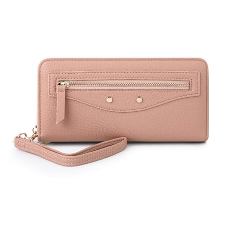 DUOMIYX Lange Geldbörse Frauen Modische Litchi Grain Pu Long Wallet Warde Kapazität Kupplung Mit Abnehmbarem Armband von DUOMIYX