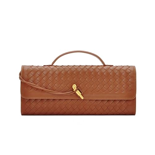 DUOMIYX Lange Geldbörse Frauen Modische Pu Gewebte Lange Brieftasche Clutch Kleine Umhängetasche von DUOMIYX