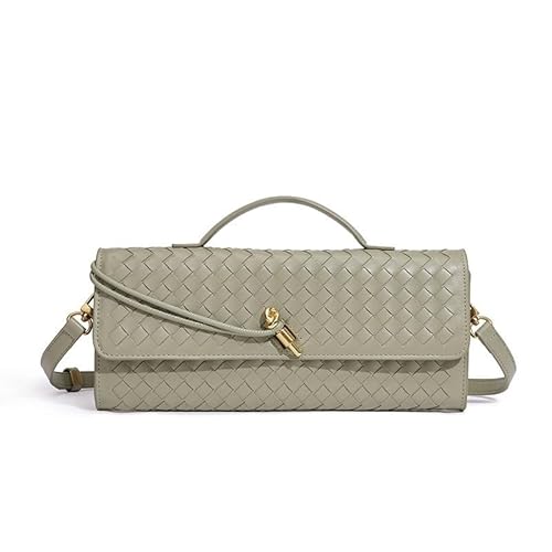 DUOMIYX Lange Geldbörse Frauen Modische Pu Gewebte Lange Brieftasche Clutch Kleine Umhängetasche von DUOMIYX