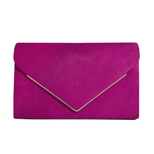 DUOMIYX Lange Geldbörse Frauen Modische Wildleder -Kupplungsbeutel Mit Strassdekoration, Bankettbeutel, Umschlagbeutel, Kette Kleine Umhängetasche von DUOMIYX