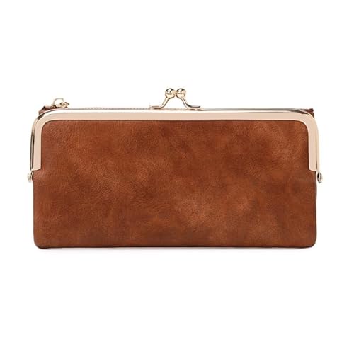 DUOMIYX Lange Geldbörse Frauen Retro Pu Long Wallet Multifunktional Tragbarer Kupplungsbeutel von DUOMIYX